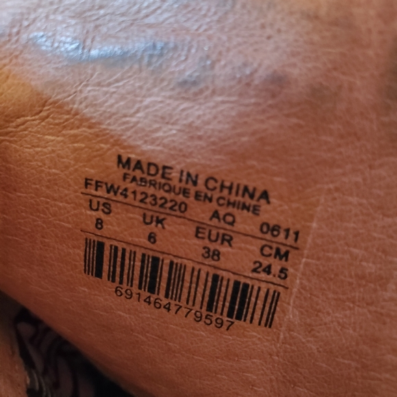 Vintage Fossil Brand 70's Style Boho Genuine Leather Boots Western Festival 8 - Picture 4 of 13